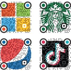 This is a muticolor qr code beautifully crafted, showcasing famous logos like Starbucks, Pepsi, Microsoft, TripAdvisor

#qrcode #customqrcode #qrcodedesign Offline Marketing Ideas, Weird Patterns, Water House, Music Tattoos, Membership Card