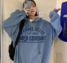 Michael Scott Paper Company, Michael Scott The Office, E Girl Outfits, Hoodie Aesthetic, Trendy Hoodies, Oversized Streetwear, Cheap Hoodies, 90s Outfit, Michael Scott