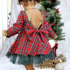 Brand New Plaid Outfit, Christmas Baby Announcement, Toddler Christmas Dress, Christmas Day Outfit, Kids Christmas Outfits, Baby Dress Design, Plaid Outfits, Baby Christmas Outfit, Christmas Photoshoot