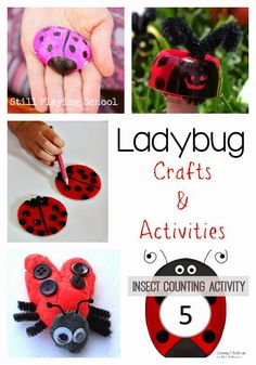 ladybug crafts and activities for kids to do with their mother's hands