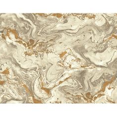 an abstract marble pattern with gold and white colors on the edges, as well as brown accents