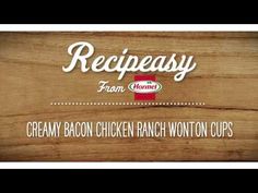 the recipe for creamy bacon chicken ranch won't cups is displayed on a wooden surface