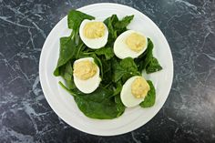 Breakfast Deviled Eggs, Eggs And Spinach