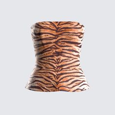 Super Cute! Perfect For Halloween! Never Worn Brown Tiger, Tiger Print, Black Orange, Print Top, Tube Top, Print Tops, Orange Black, Super Cute, Womens Tops