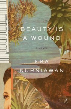 a book cover with an image of a woman's face and the words beauty is a wound