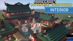 an image of a japanese compound with the text, minecraft japanese compound interiors interior