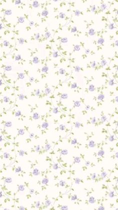 a white background with purple flowers and green leaves