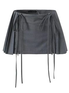 Drawstring Mini Pleated Skirt Cute Streetwear, Grey Pleated Skirt, Preppy Skirt, Style Anglais, Short Pollera, Y2k Mini Skirt, Mini Pleated Skirt, Y2k Skirt, Linnet