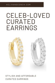 Channel your inner celeb with the Eterna huggie hoop earrings, as seen on Lily Allen! These chic white or yellow gold beauties from Helix & Conch are the ultimate staple for your curated ear. With high-grade cubic zirconia crystals sparkling from front to back, they’re perfect for adding that touch of elegance without overwhelming your style. Whether paired with hoops, studs, or cuffs, these versatile huggies never clash, making them your new go-to for any occasion. Shop today at Helix & Conch! Curated Ear, Lily Allen, Huggie Earring, Gold Beauty, Stylish Earring, Huggie Hoop Earrings, Staple Pieces, Conch