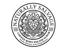 the logo for naturally salvage coffee body polish club