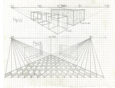 an architectural drawing with lines and cubes