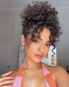 Curly Hair Up, Penteado Cabelo Curto, Curly Hair Care