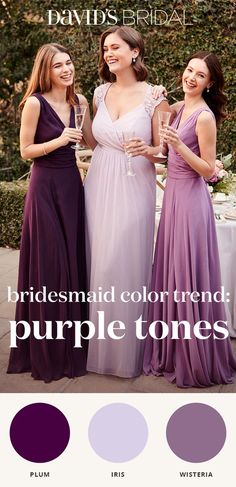 the bridesmaid color trend purple tones are perfect for any wedding party or special event