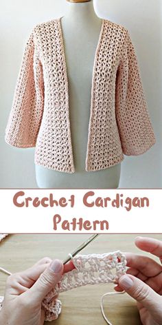 the crochet cardigan pattern is being worked on