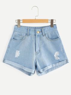 Plain Pants, Trendy Swimwear, Cropped Denim Jacket, Ripped Denim, Type Of Pants, Cropped Denim, Casual Denim