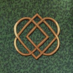 an image of a knot in the shape of a heart on a green carpeted floor