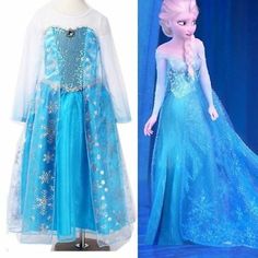 the frozen princess dress is on display and next to it's mannequin