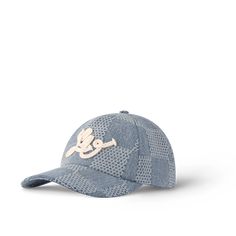 LOUIS VUITTON® - Damier Denim 3d Cap - Denim Louis Vuitton Gifts, Louis Vuitton Official Website, Louis Vuitton Cap, Heritage House, Cap Collection, Trunk Bag, Fashion Cap, Louis Vuitton Accessories, Classic Bags