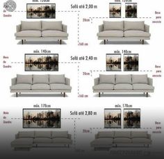 an image of living room furniture size guide for sofas and loveseat sets