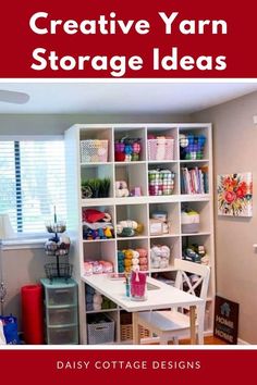 Yarn storage ideas How To Store Yarn Ideas, Knitting Room Ideas Inspiration, Yarn Craft Room Ideas, Knitting Room Organization, Knitting Storage Ideas, Knitting Room Ideas, Yarn Craft Room, Diy Yarn Storage Ideas