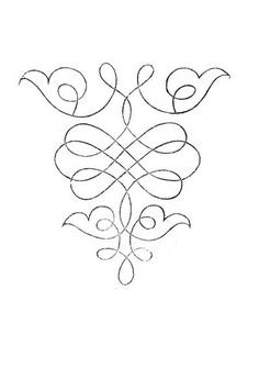 a drawing of an ornamental design