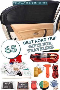 This list of the 65 best road trip gifts is organized by type of gift to help you find what you’re looking for. I’ve even included a few suggestions for road trippers that seem to have everything! Road Trip Gifts, Survival Kit Gifts, Gifts For Travelers, Budget Friendly Gift, Hiking National Parks, Long Road Trip, Travel Gadgets, Types Of Gifts