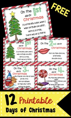 christmas themed printables with the words on it and an image of a tree