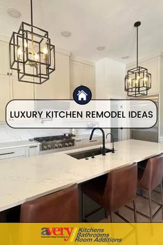 the kitchen remodel ideas banner is shown