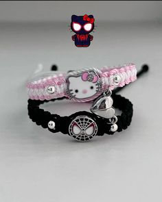 Spider Man And Hello Kitty Bracelet, Braided Bracelet Diy, Ankle Bracelets Diy, Hello Kitty Accessories, Cute Couple Gifts, Pretty Iphone Cases, Presents For Boyfriend, Father's Day Diy