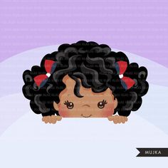 Spa Girl, Black Afro, Scrapbooking Set, Lotus Art, Layered Vinyl, Mexican Artists, Afro Girl, Girl Clipart, Kokeshi Dolls