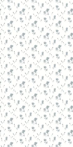 a white and gray wallpaper with flowers on it