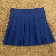 This Skirt Has Never Been Worn And Is In Great Condition. Trendy Blue Bottoms For School, High Waist Blue Skirt For School, Blue Skort For School In Spring, Trendy Blue Mini Skirt For School, Preppy Blue Skort For Spring, Blue Skort For School And Summer, Blue Skort For School In Summer, High Waist Blue Mini Skirt For School, Trendy Fitted Blue Tennis Skirt