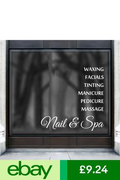 a black and white advertisement for a nail spa