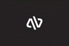 the letters d and v are white on black