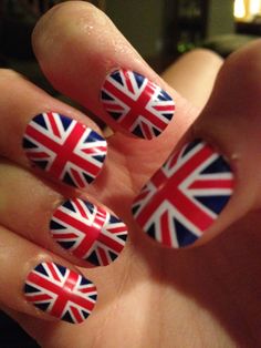 ✨ #nails #nailart #nailpolish #flag # UK #england British Flag Nails, Union Jack Nails, Flag Nails, Uk Nails, British Things, Super Cute Nails, Flag Art, British Flag, Hot Nails