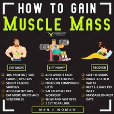 how to gain muscle mass poster