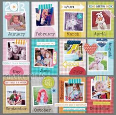 a scrapbook page with pictures and words