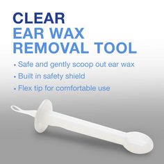 ERO Earwax Removal Kit is a complete 3-part system designed to soften loosen and remove excessive ear wax. Treat clear and cleanse with our ear drops earwax removal tool and earwax removal syringe bulb. ERO ear wax drops are formulated with soothing chamomile and aloe and take just minutes to soften and loosen excessive ear wax. The included removal tool is built with a unique safety shield that is designed to allow safe removal of wax from the ear canal. After removal gently cleanse your ear with warm water using the ear bulb syringe and drain to complete. ERO s complete earwax kit is a great alternative to expensive earwax removal cameras earwax vacuums and cotton swabs. Earwax Removal, Ear Wax Removal Tool, Ear Canal, Ear Drops, Ear Wax Removal, Ear Care, Wax Strips, Lack Of Energy, Cotton Swabs