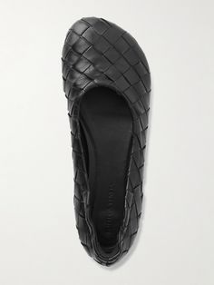 Bottega Veneta's artful approach to design results in remarkable pieces you'll wear for years. These 'Atomic' ballet flats are woven from leather using the signature intrecciato technique and set on pebbled rubber soles. Boot Pumps, Leather Ballet Flats, Ballet Flat Shoes, Ski Wear, Manolo Blahnik, Flat Sandals