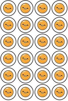 an orange is shown with many different faces