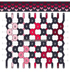 Valentines Friendship Bracelets Pattern, Heart Friendship Bracelet Tutorial, String Bracelet Patterns Easy, Knot Bracelet Patterns, Friend Ship Bracelets Patterns, Braclet Templates, Cool Friendship Bracelet Patterns, Cute Friendship Bracelets Pattern, Heart Bracelet Tutorial