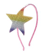 Add a little extra something to this season's look with the Rainbow Star headband. Gender: female. Age Group: kids. Space Costumes, New Americana, Headband Tutorial, Girls Headband, Star Headband, Rainbow Star, Baby Sale, Head Accessories, Girls Headbands