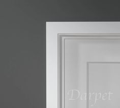 a white door with the word dappet painted on it