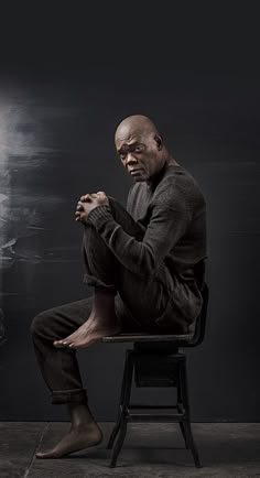 Samuel L. Jackson, Tarantino’s Leading Man -- Vulture Samuel Jackson, Male Portrait Poses, Samuel L Jackson, Male Portraits, Bald Man, No One Understands, Man Portrait, Men Photoshoot