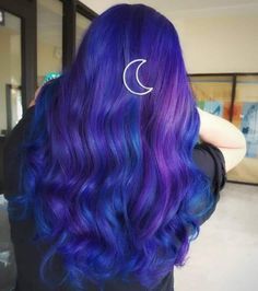 Blurple Hair Color, Blue Hair With Purple Highlights, Blue Purple Hair, Purple Hair Highlights, Hair Colors For Brunettes, Colors For Brunettes, Blue Combination, Purple Ombre Hair, Blue Ombre Hair