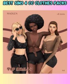 75  Latest Sims 4 cc Clothes Packs 2024 (Upgrade Your Sims Wardrobe) Unique Crop Tops, Packing Clothes, The Sims 4 Download, Sims4 Clothes, Sims 4 Cc Packs, Sims 4 Mods Clothes, Top Clothing, Sims 4 Cas, Sims 4 Cc Finds