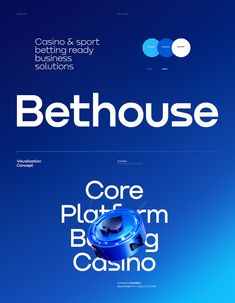 an advertisement for a casino with the words bethousee and core platform on it