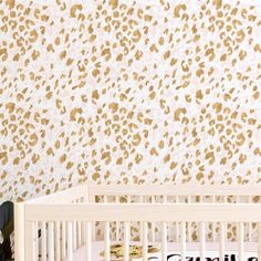 Leopard Love Spots Peel & Stick Wallpaper - gender_girl, Leopard Love, Theme_Floral Nursery Accent Walls, Pink Crib Bedding, Usa Wallpaper, Nursery Accent Wall, Spotted Wallpaper, Dreamy Nursery, Wallpaper Nursery, Dream Nurseries, Wallpaper Accent