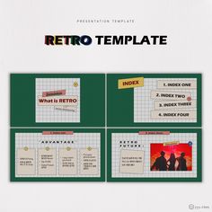 a set of four retro movie ticket templates with the words what is retro on them