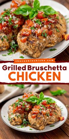 Here's your new go-to Memorial Day party food you shouldn't miss! This easy bruschetta chicken is a low-carb meal that packs a big flavor. With fresh tomatoes, garlic, balsamic, and Italian seasoning, this best grilled chicken recipe is a whole new level! Low Calorie Grilling Recipes, Memorial Day Party Food, Healthy Dinner Choices, Flavorful Chicken Breast Recipes, Best Grilled Chicken Recipe, Best Grilled Chicken, Garlic Balsamic, The Cookin Chicks, Chicken Head